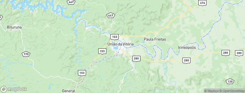 Porto União, Brazil Map