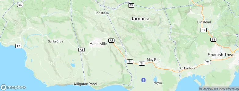 Porus, Jamaica Map