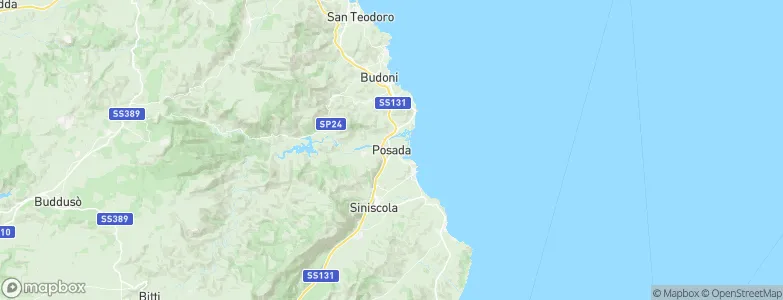 Posada, Italy Map