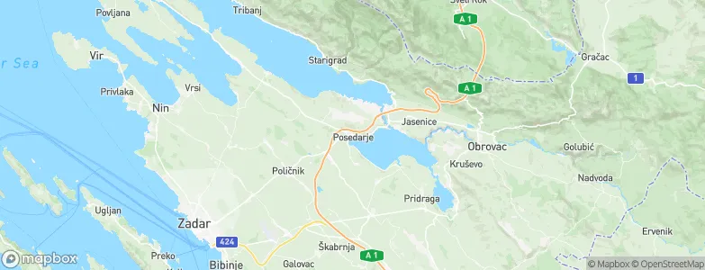 Posedarje, Croatia Map