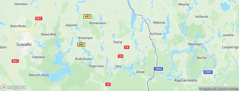 Posejny, Poland Map