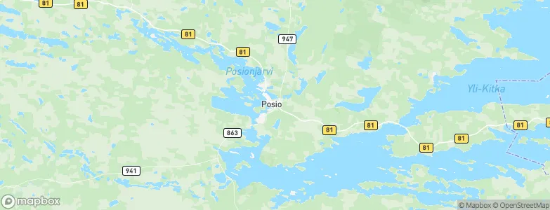 Posio, Finland Map