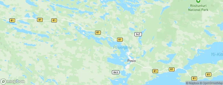 Posio, Finland Map