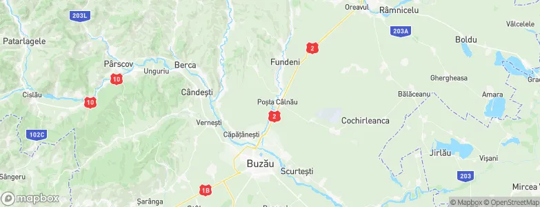 Poşta Câlnău, Romania Map