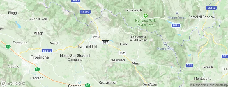 Posta Fibreno, Italy Map