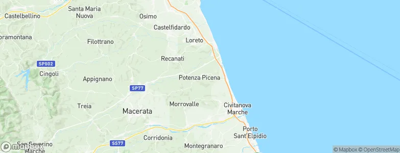 Potenza Picena, Italy Map