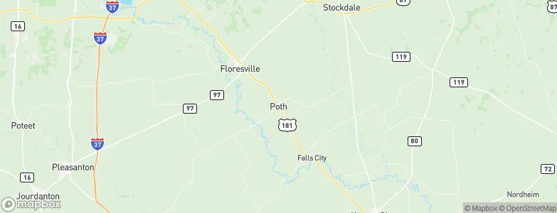 Poth, United States Map