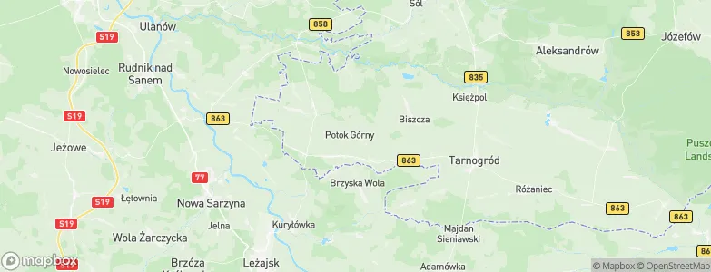 Potok Górny, Poland Map