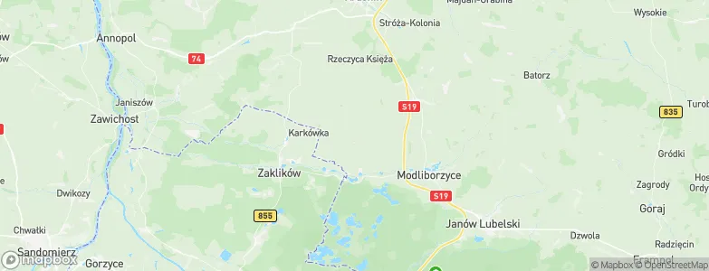 Potok Wielki, Poland Map