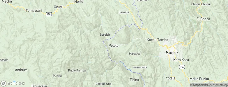 Potolo, Bolivia Map