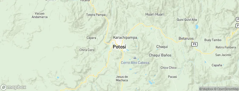Potosí, Bolivia Map