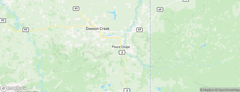 Pouce Coupe, Canada Map