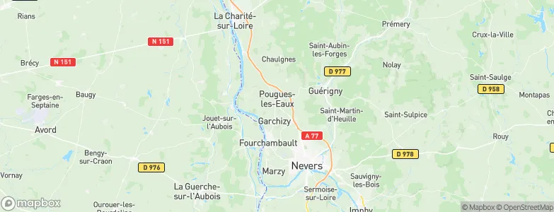 Pougues-les-Eaux, France Map