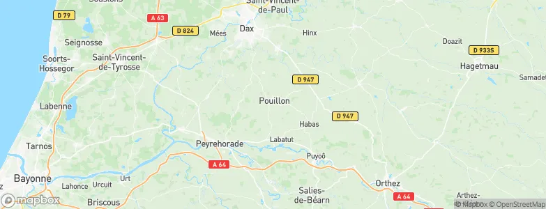 Pouillon, France Map