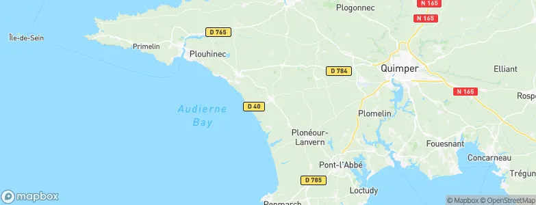 Pouldreuzic, France Map