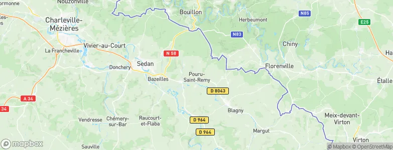 Pouru-Saint-Remy, France Map