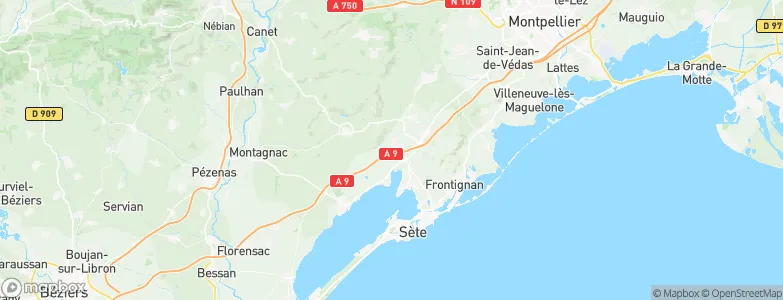 Poussan, France Map