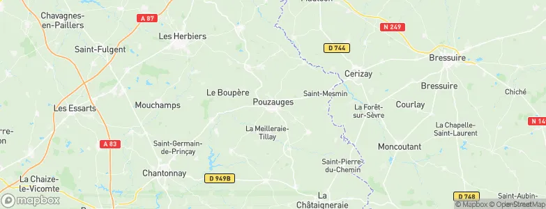 Pouzauges, France Map