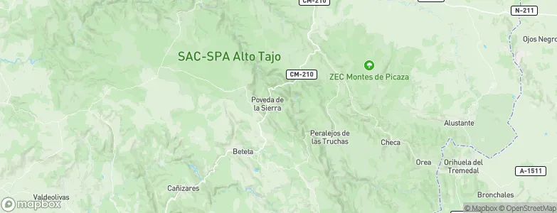 Poveda de la Sierra, Spain Map