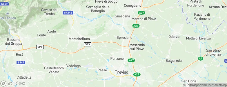 Povegliano, Italy Map