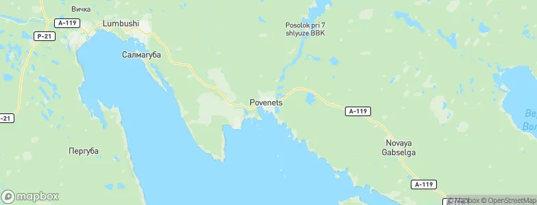 Povenets, Russia Map