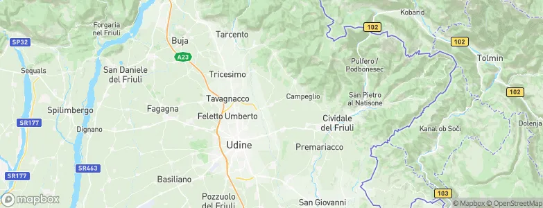 Povoletto, Italy Map