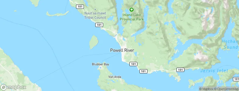Powell River, Canada Map