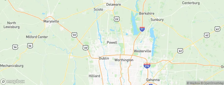 Powell, United States Map