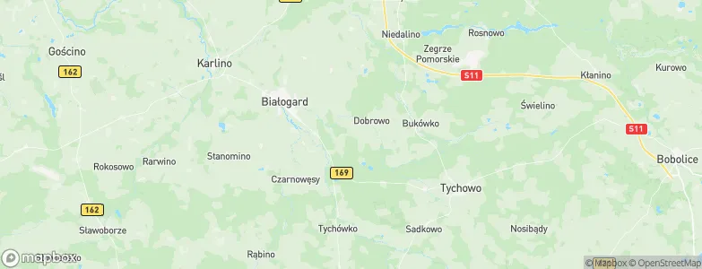 Powiat białogardzki, Poland Map