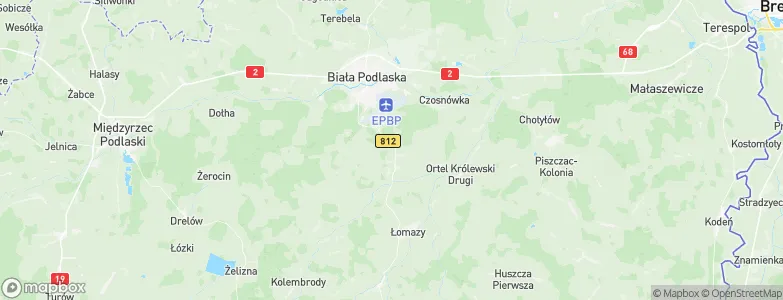 Powiat bialski, Poland Map