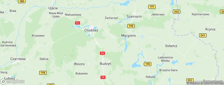 Powiat chodzieski, Poland Map