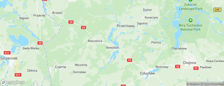 Powiat człuchowski, Poland Map