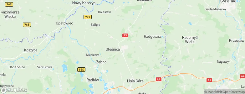 Powiat dąbrowski, Poland Map