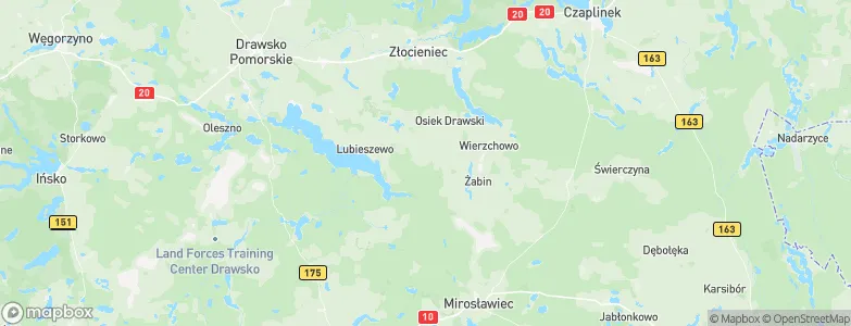 Powiat drawski, Poland Map