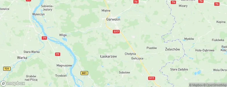 Powiat garwoliński, Poland Map