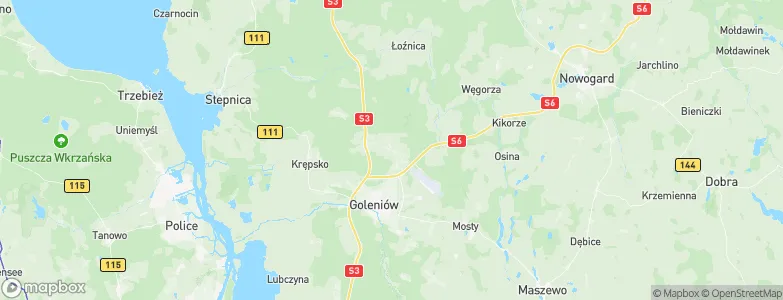 Powiat goleniowski, Poland Map