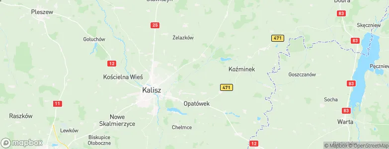 Powiat kaliski, Poland Map
