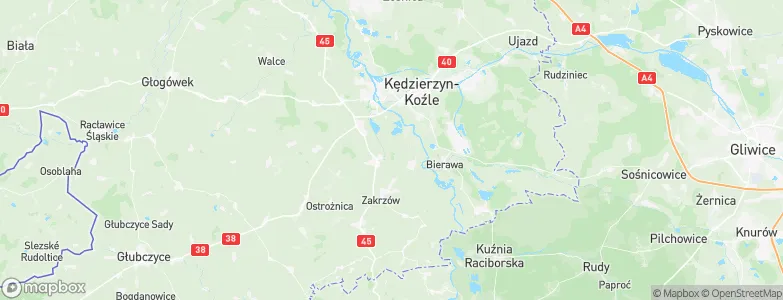 Powiat kędzierzyńsko-kozielski, Poland Map