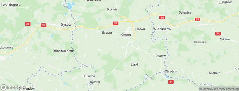 Powiat kępiński, Poland Map