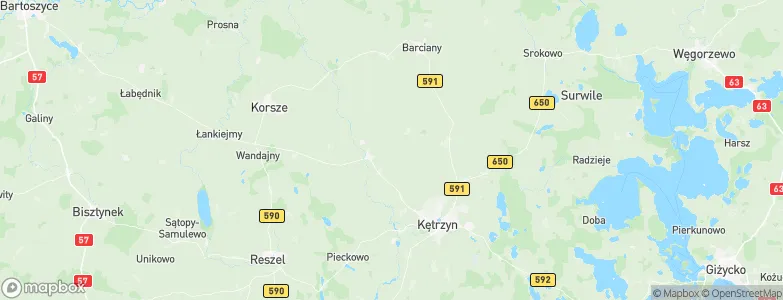 Powiat kętrzyński, Poland Map