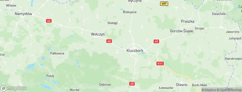 Powiat kluczborski, Poland Map