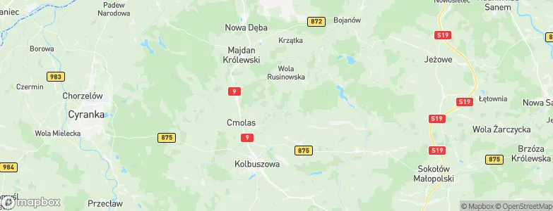Powiat kolbuszowski, Poland Map