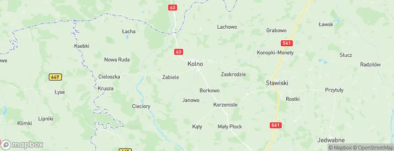 Powiat kolneński, Poland Map