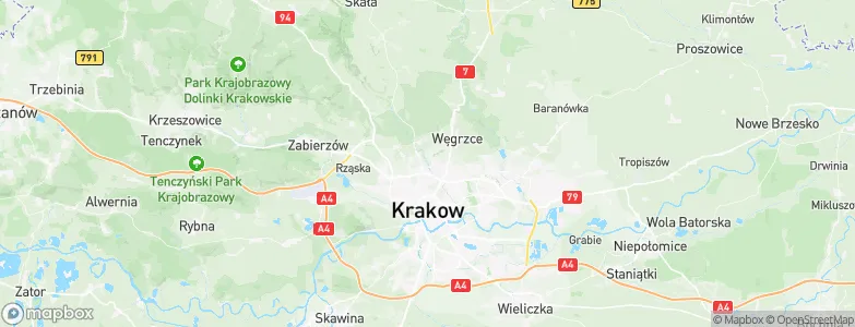 Powiat krakowski, Poland Map