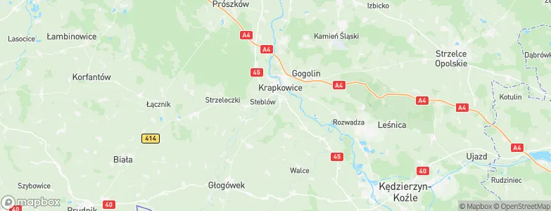 Powiat krapkowicki, Poland Map