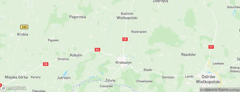 Powiat krotoszyński, Poland Map