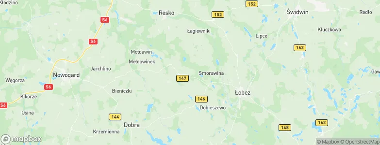 Powiat łobeski, Poland Map