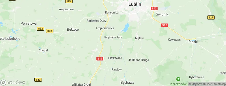 Powiat lubelski, Poland Map