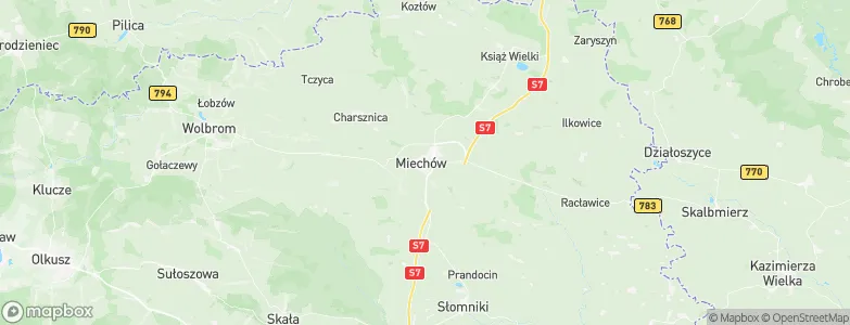 Powiat miechowski, Poland Map