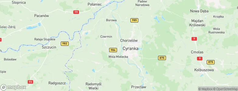 Powiat mielecki, Poland Map
